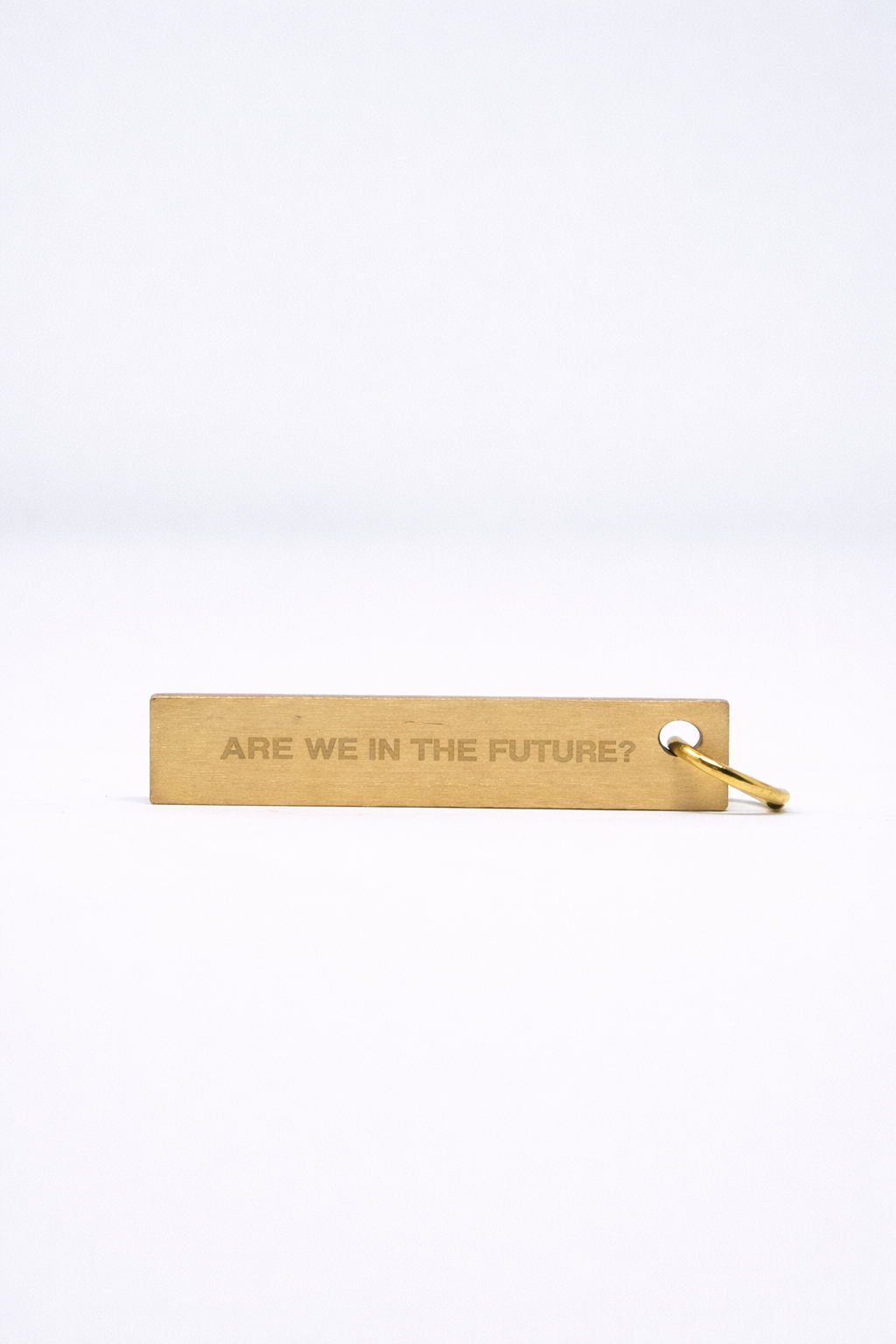 "Are We In the Future" Brass Key Ring